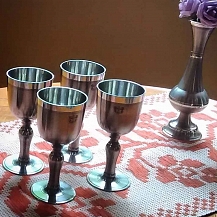 Taças de Estanho para Licor Modelo Tradicional da CSA Estanho