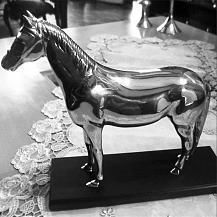 Cavalo de Estanho Polido para trofeu ou decoração da CSA Estanho