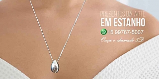 Colar Gota de Estanho