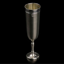 Taça de Estanho para Champanhe Modelo Tradicional acabamento Fosco da CSA Estanho
