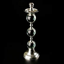 Castiçal de Estanho com 3 esferas de vidro Oferta da CSA Estanho