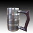 Caneca Barril com Alça de Madeira - 420 ml