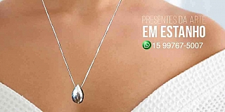 Colar Gota de Estanho